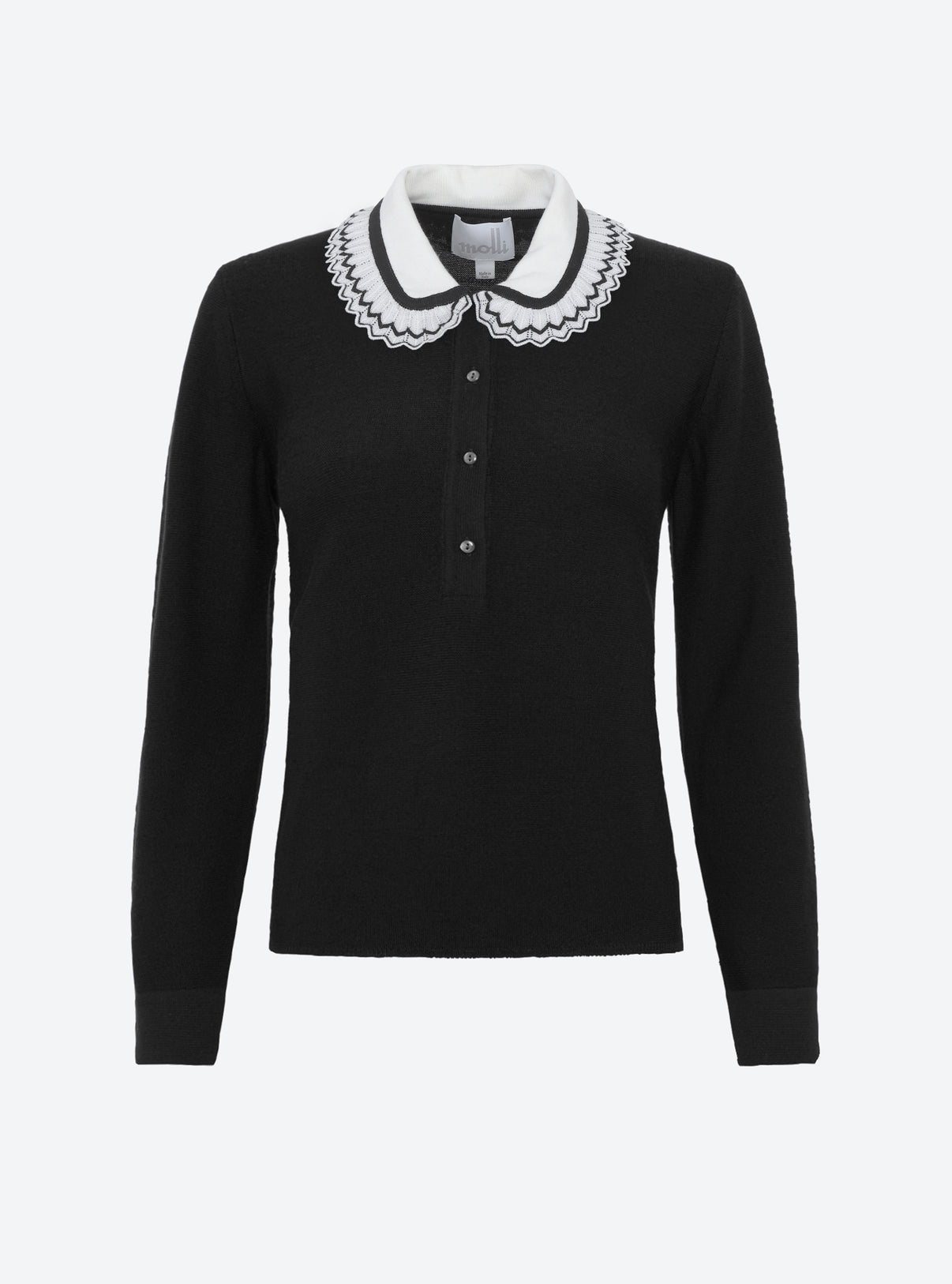 Chemise en maille col volanté - Molli