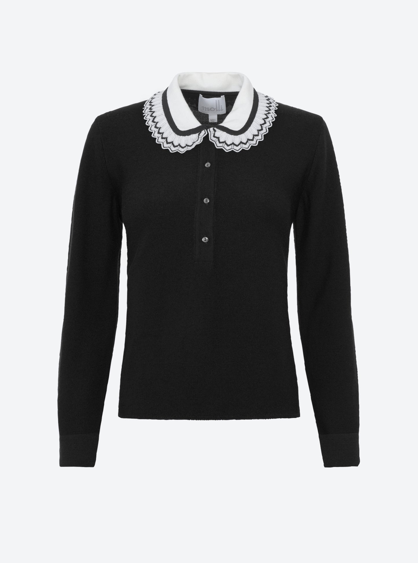 Chemise en maille col volanté - Molli