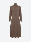 Robe longue maille plissée