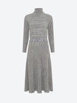 robe longue maille plissée