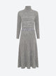 robe longue maille plissée
