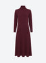 Robe de luxe femme - Robe longue maille plissée Amarante