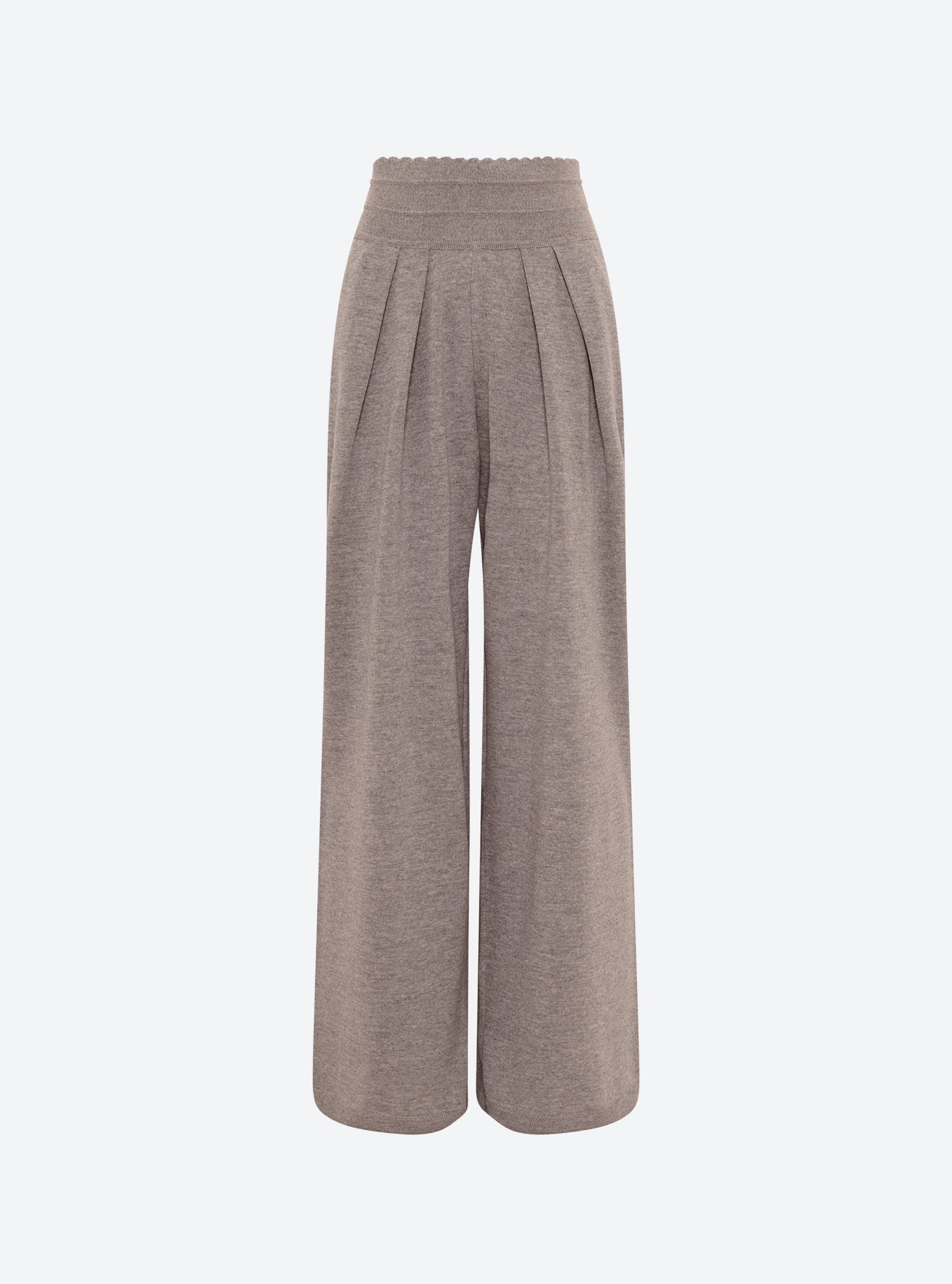 Pantalon fluide maille fine jersey Châtaigne - Pantalon de luxe