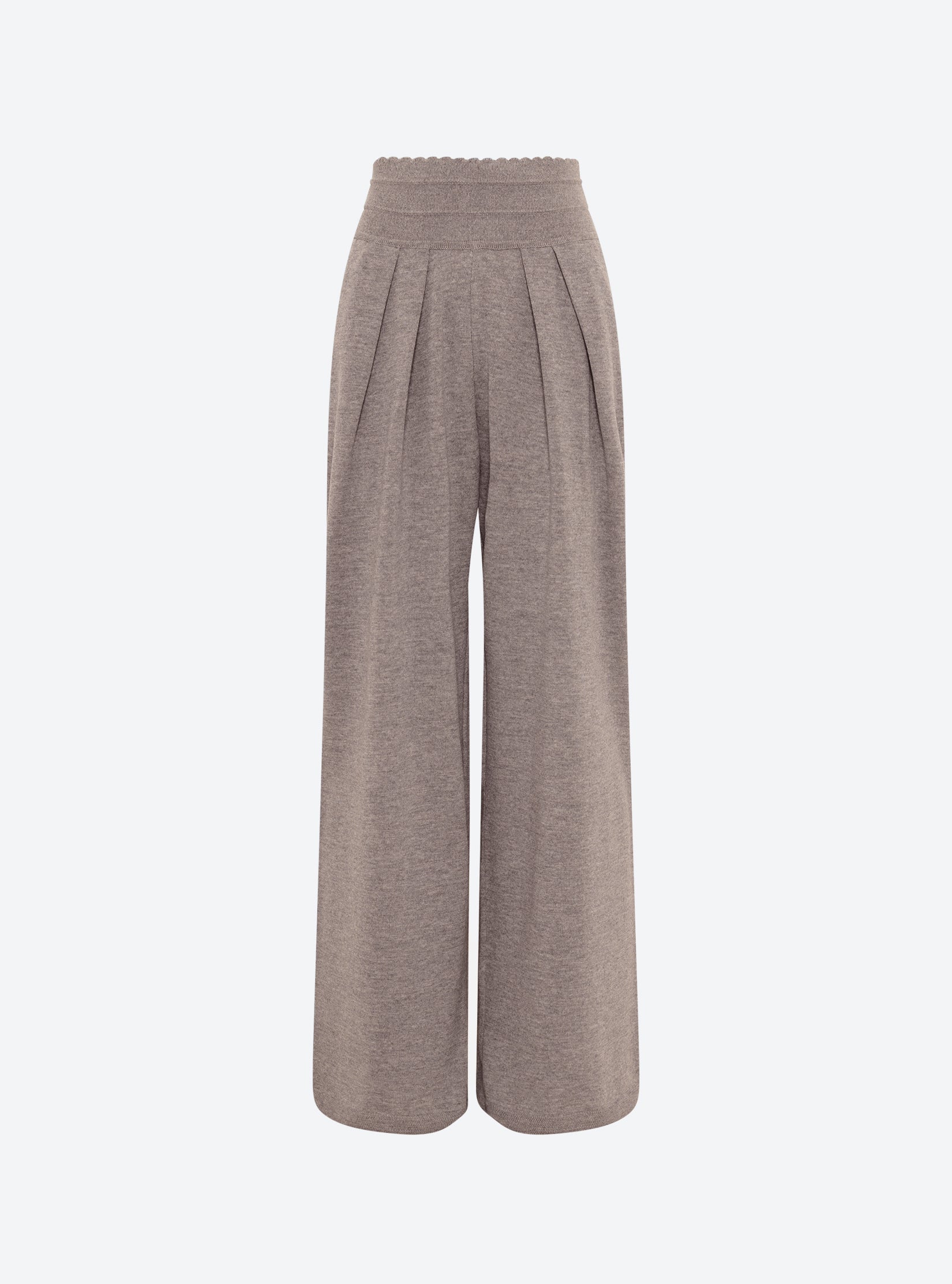 Pantalon fluide maille fine jersey Châtaigne - Pantalon de luxe