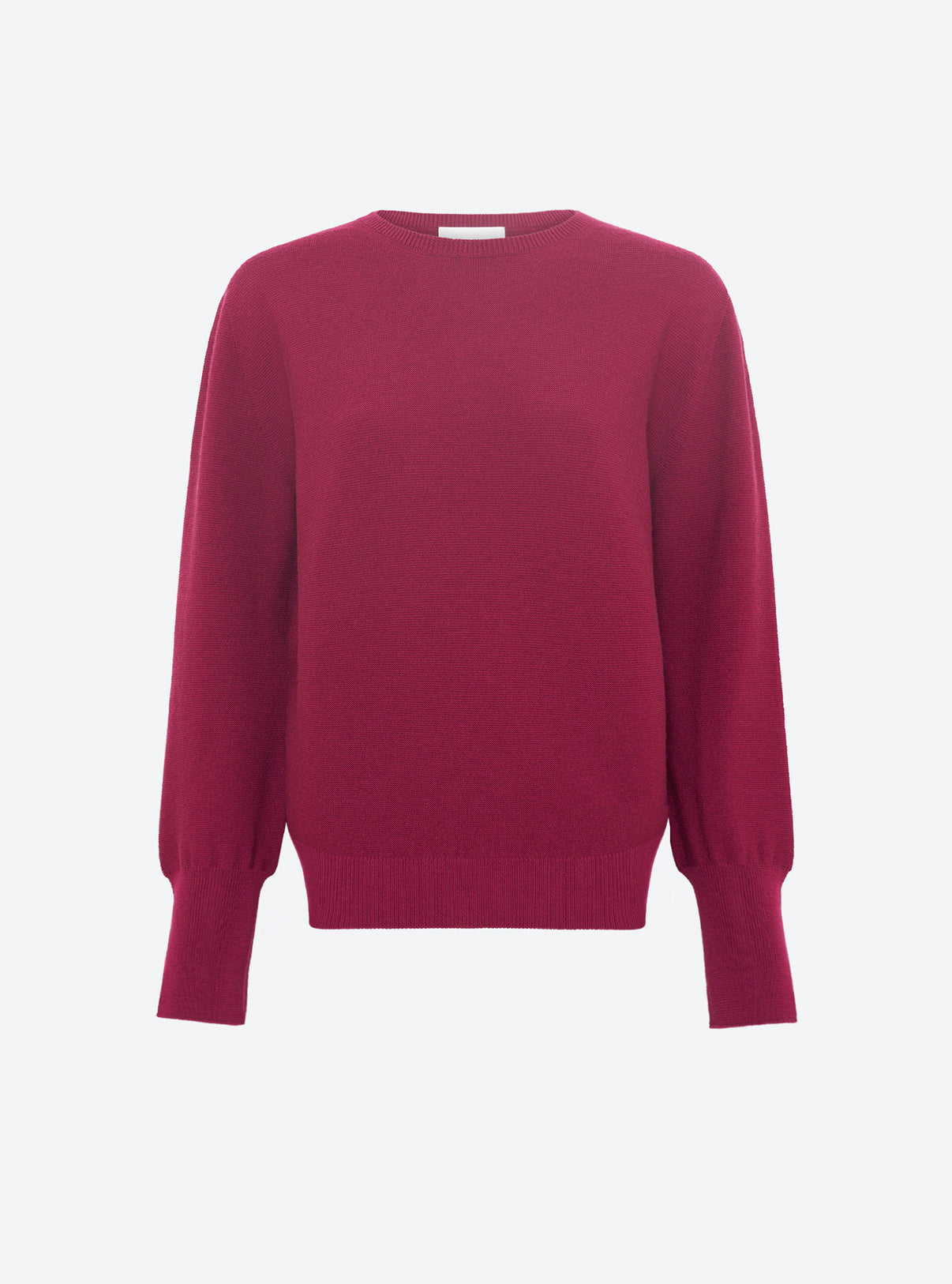 Top en maille de luxe Molli - Top fin à col rond manches longues vigne