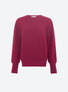 Top en maille de luxe Molli - Top fin à col rond manches longues vigne