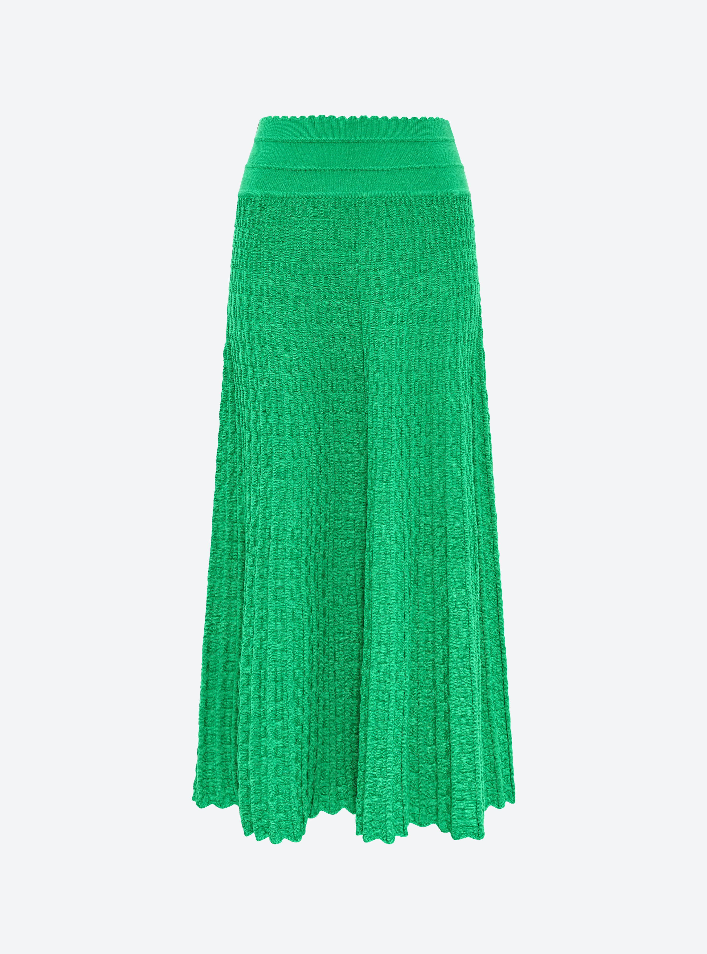 Jupe longue maille cannage Golf - Jupe de luxe