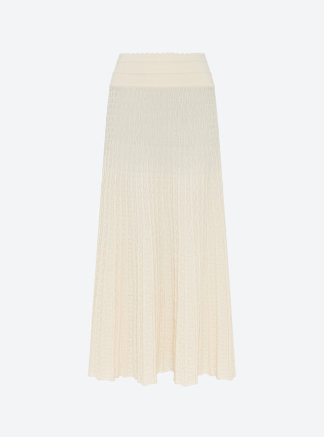 fluid skirt in cannage knit - Image principale