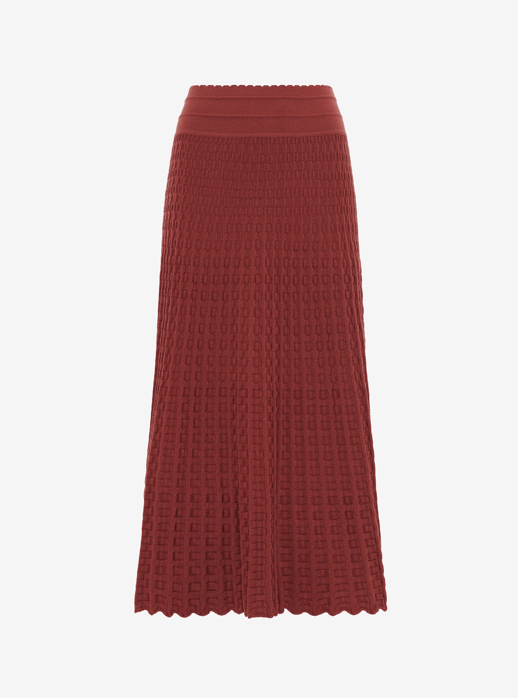 Jupe longue maille cannage Angelina - Vêtement de luxe femme