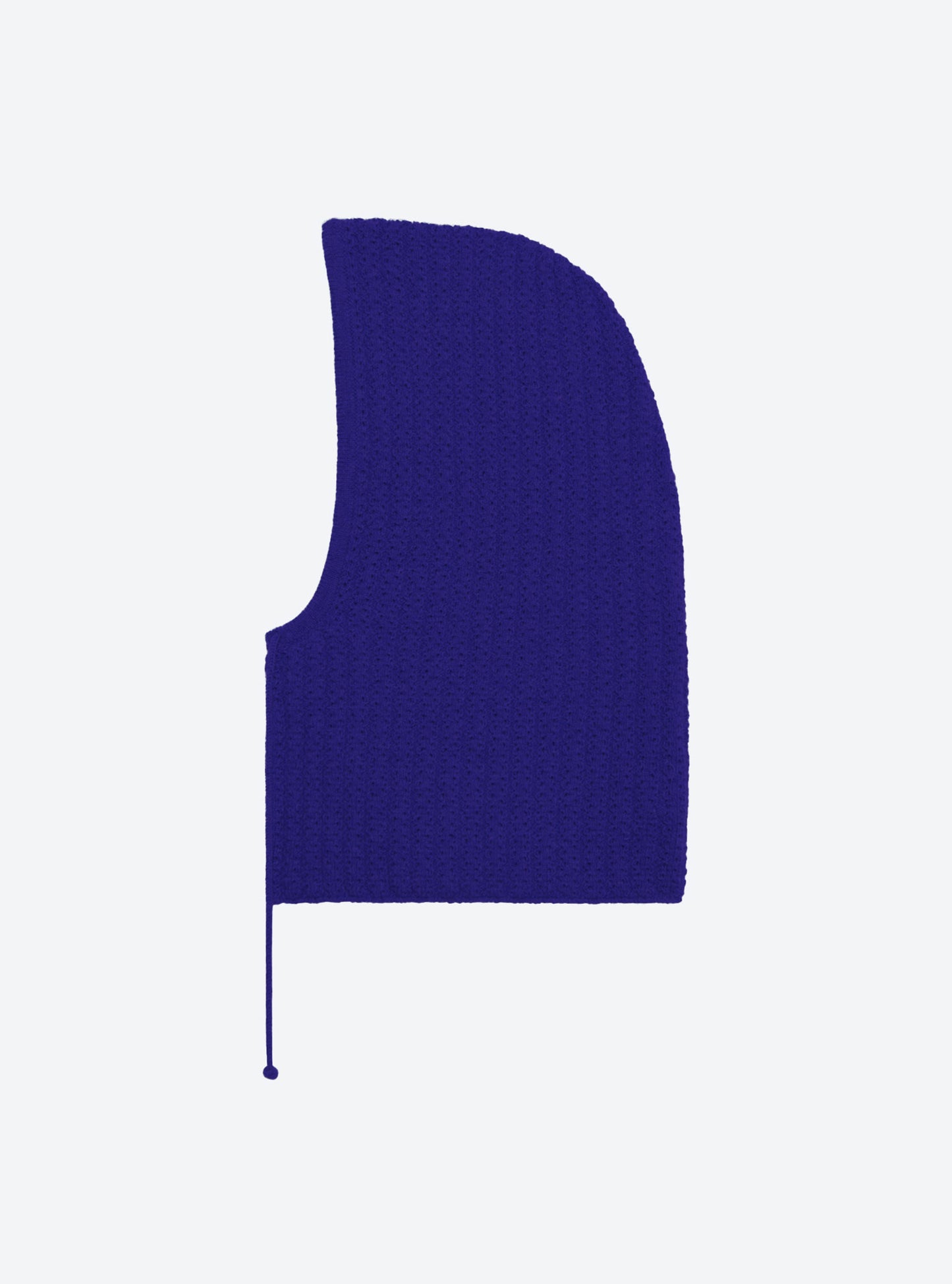 Cagoule en maille torsadée bleu outremer - Accessoire en maille de luxe Molli