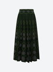Jupe fluide maille argyle