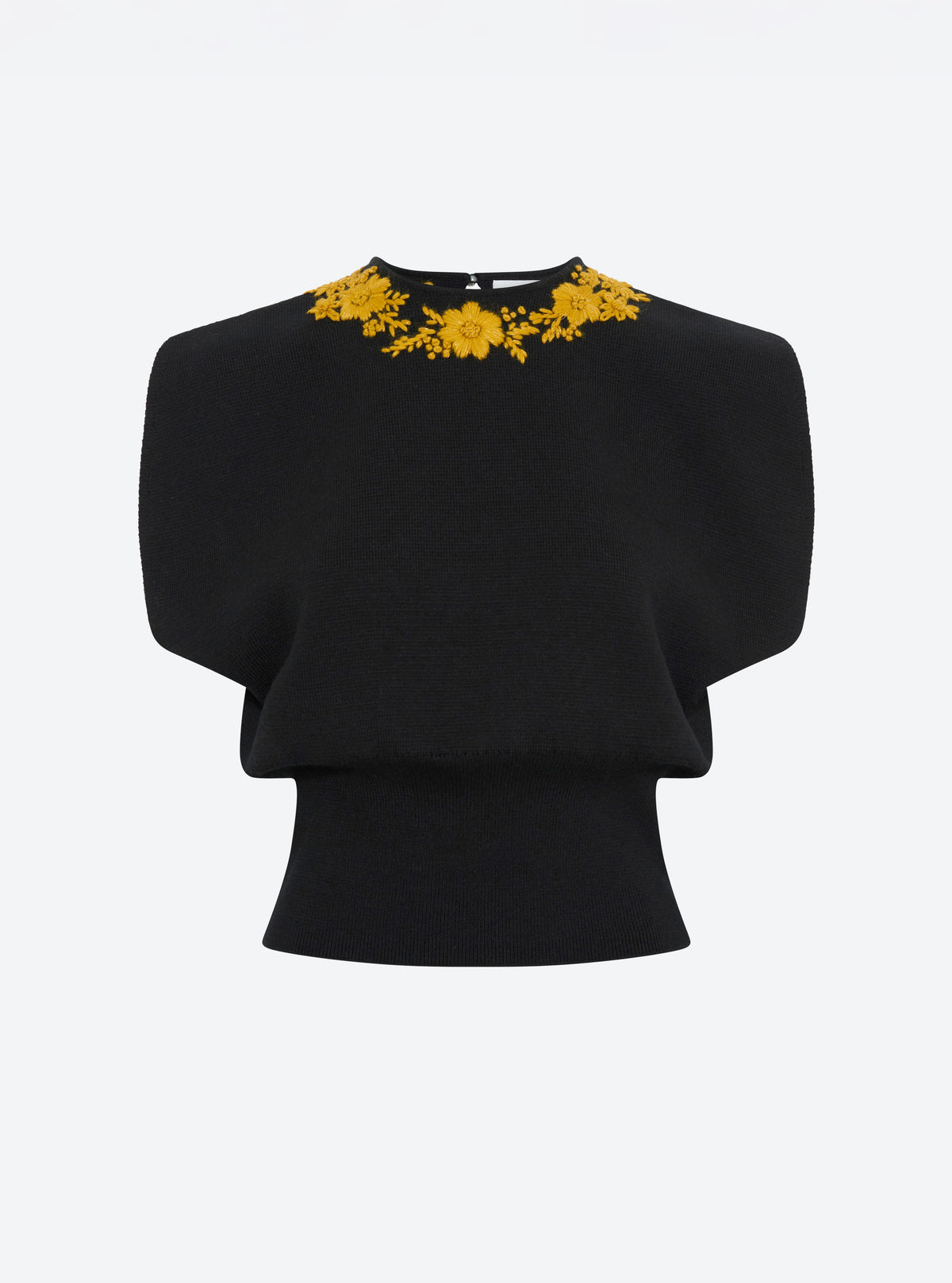 Top maille détails brodés main