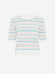 Top with mini fair-isle motifs