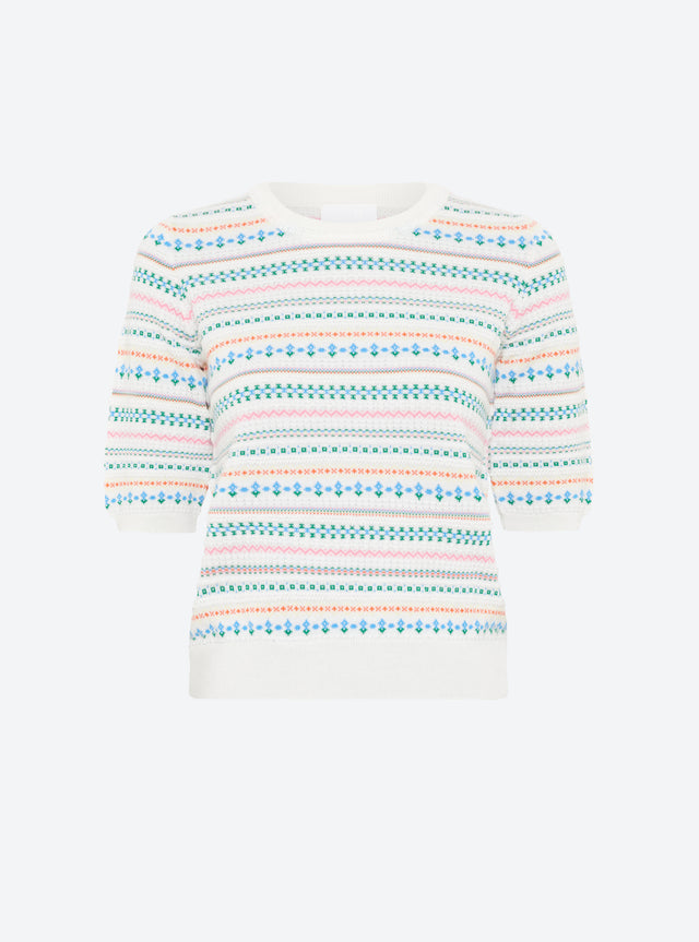 Top maille jacquard fair isle - Image principale