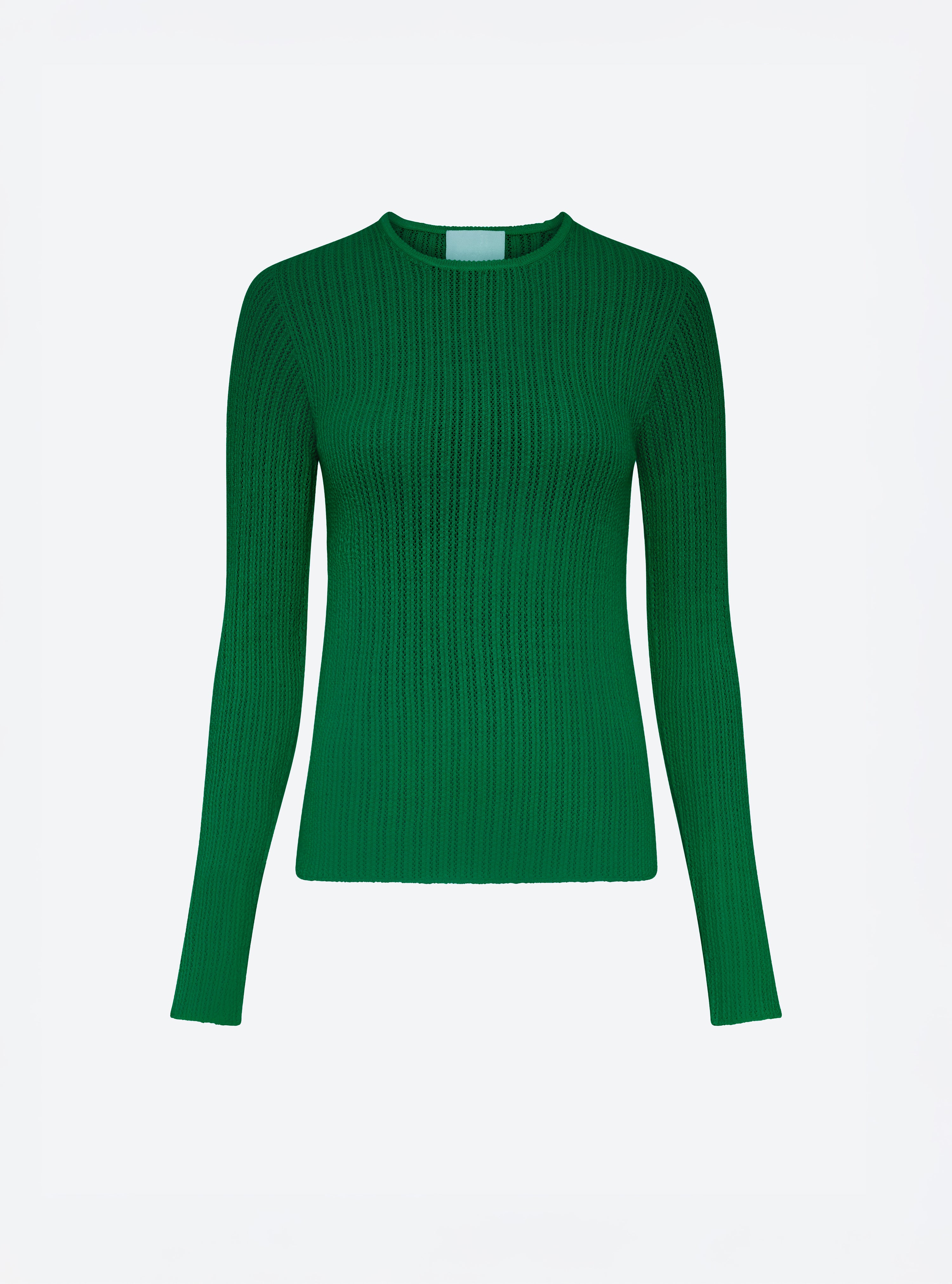 Top fin maille pointelle chlorophylle - Molli_packshot