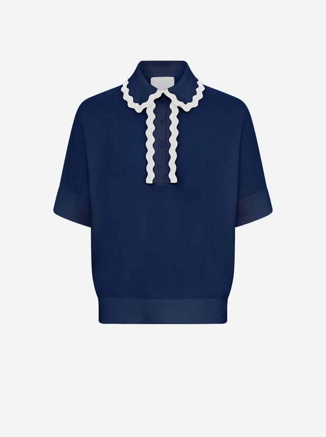 Top ample maille col croquet - Image principale