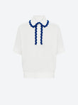 Top ample maille col croquet