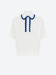 Top ample maille col croquet