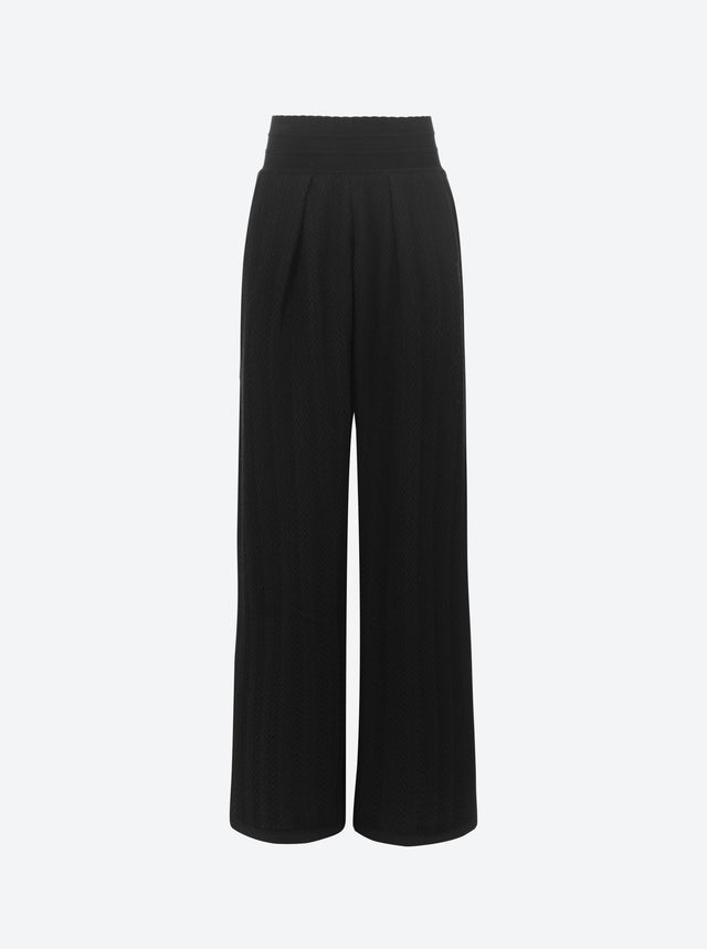 Fluid pant in herringbone knit - Image principale