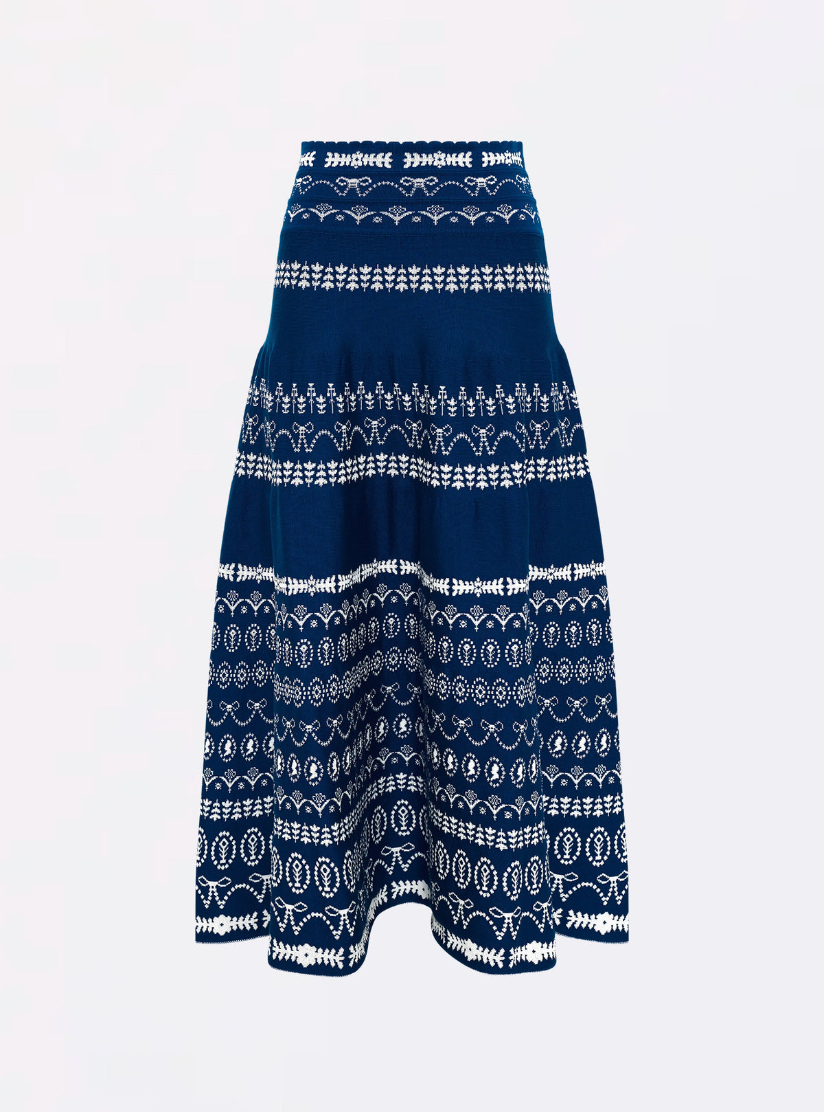 Jupe fine jacquard porcelaine bleu faience-milk - Molli_packshot