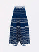 Jupe fine jacquard porcelaine