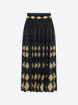 Jupe fluide maille argyle