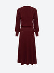 Fluid dress in wavy knit