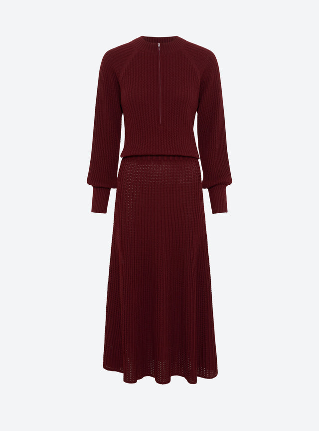 Robe fluide maille ondulée - Image principale