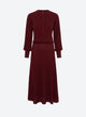 Fluid dress in wavy knit
