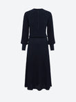 Fluid dress in wavy knit
