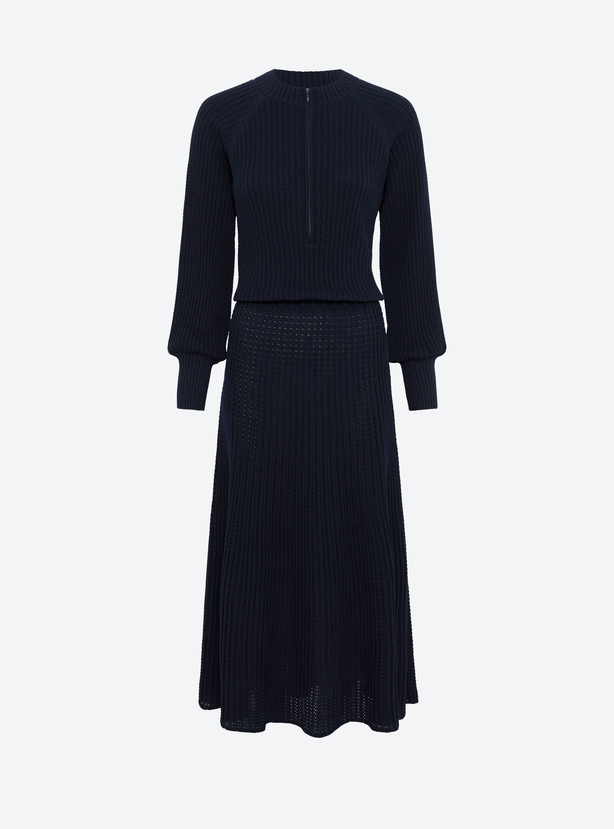 Robe fluide maille ondulée nuit - Molli_packshot