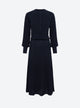 Fluid dress in wavy knit