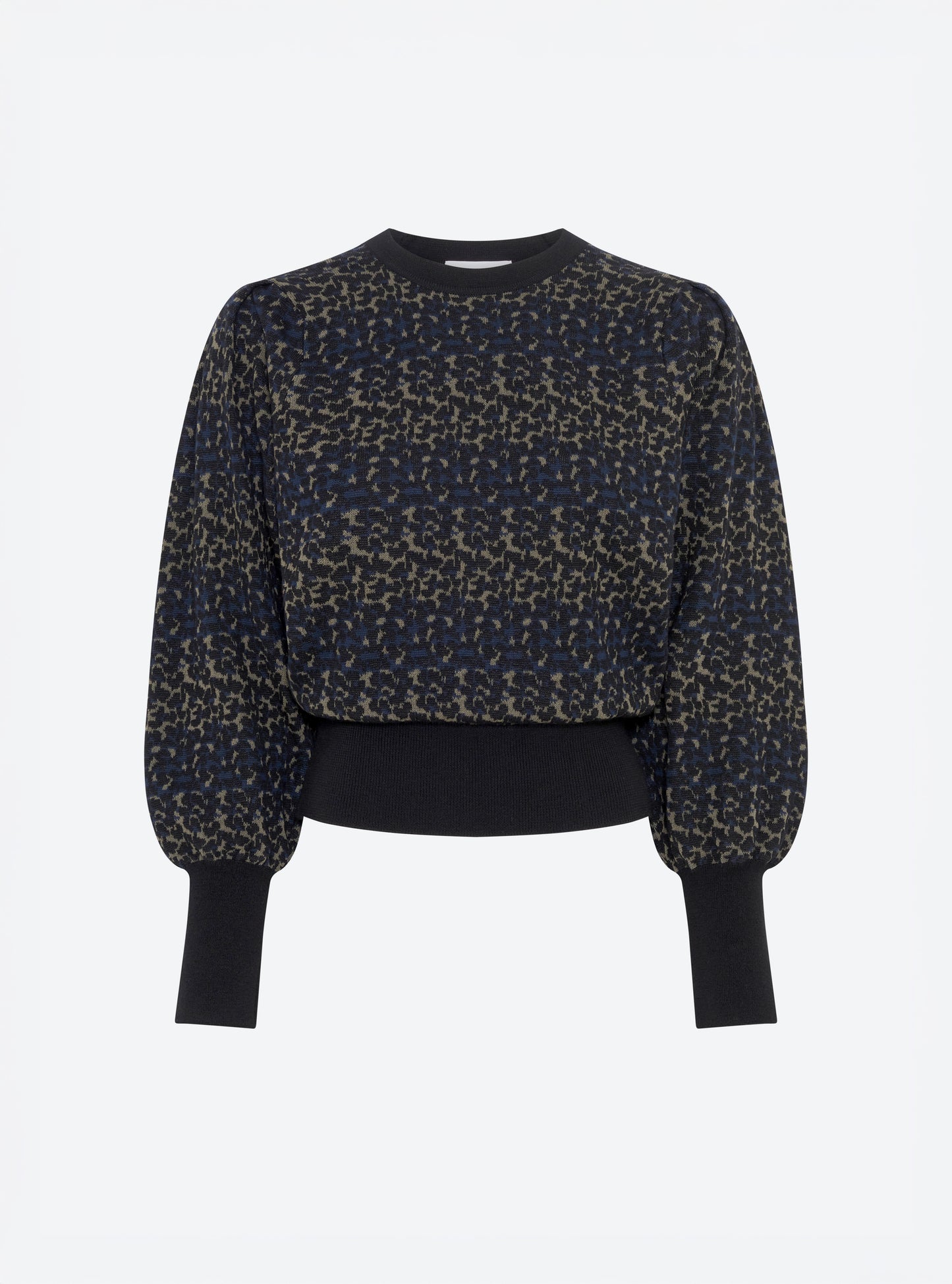 Top fin jacquard léopard kaki-multi - Molli_packshot