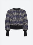 Top fin jacquard léopard