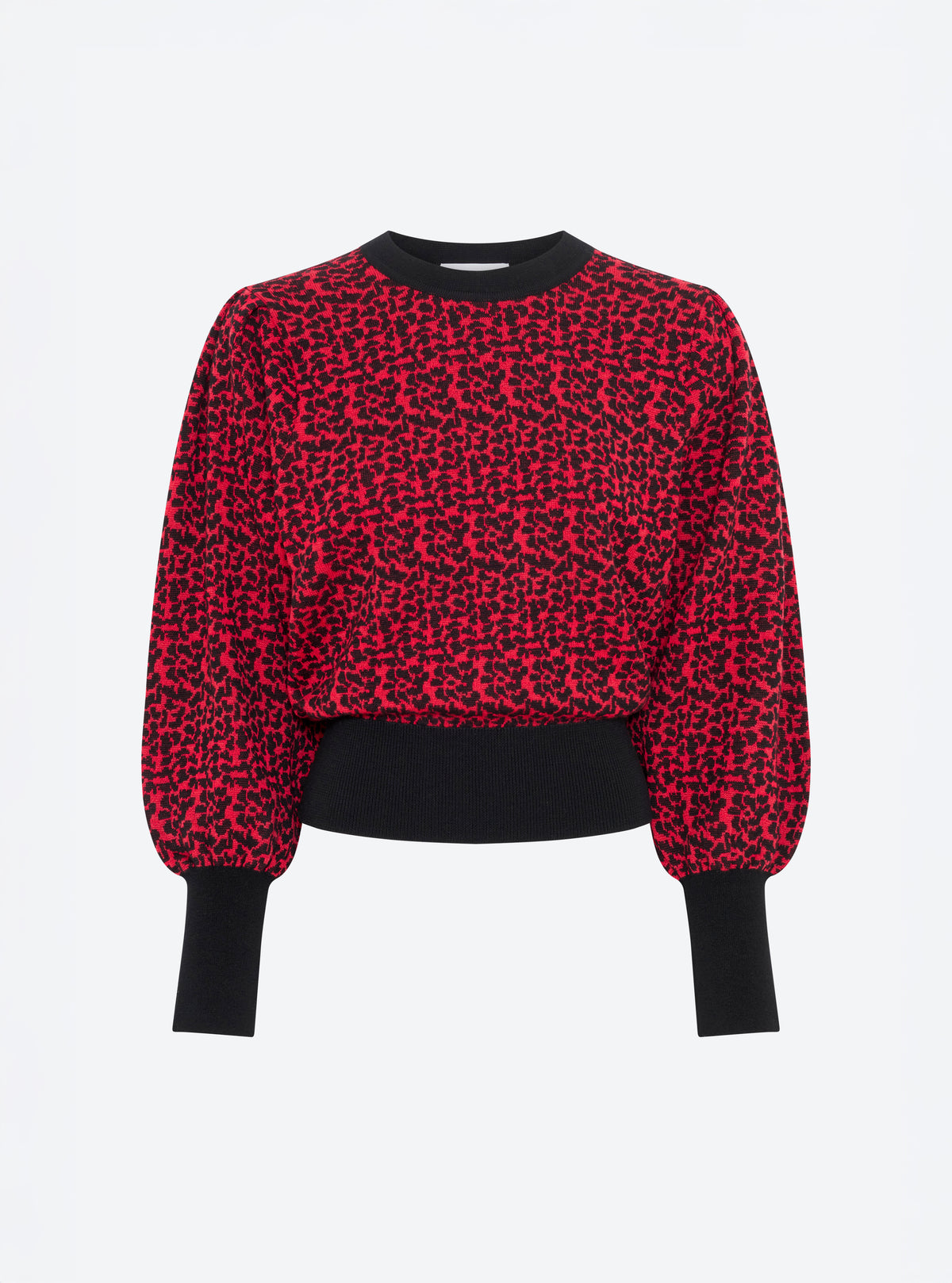 Top fin jacquard léopard rouge lady-multi - Molli_packshot