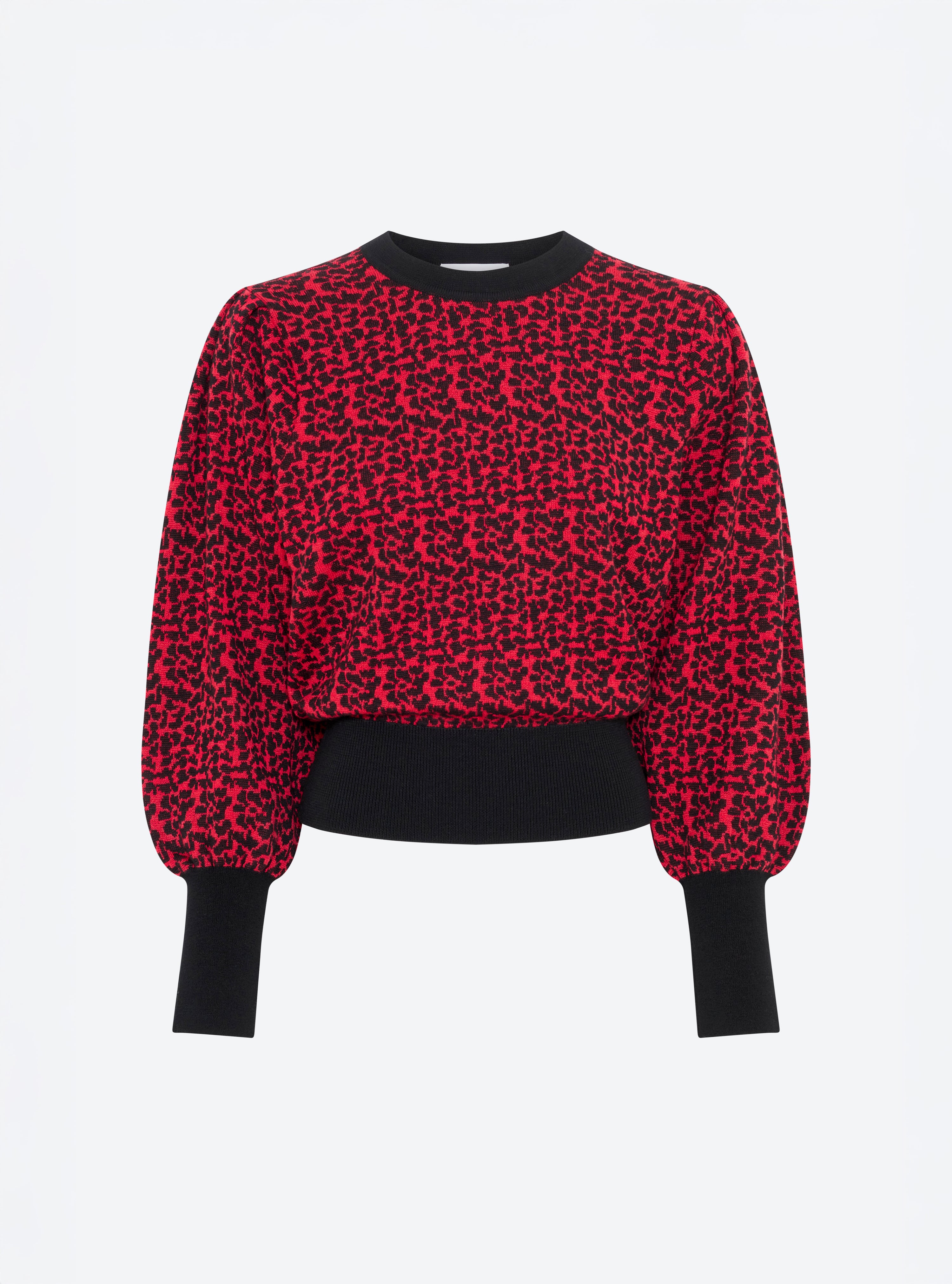 Top fin jacquard léopard rouge lady-multi - Molli_packshot