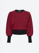 Top fin jacquard léopard
