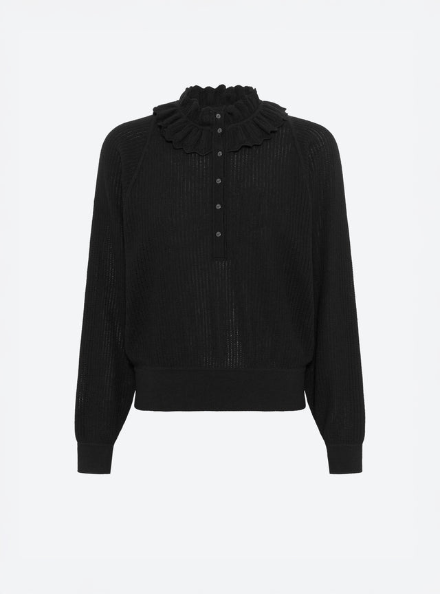 Blouse ample col volanté - Image principale