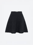 Short knit skirt in zig-zag knit