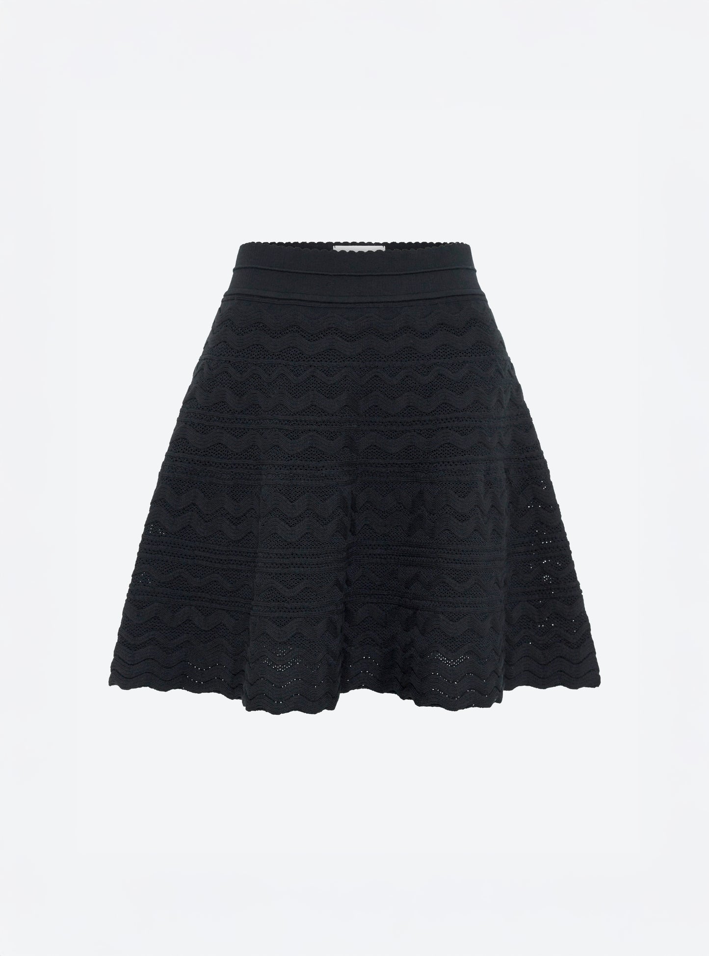 Jupe courte maille croquet noir profond - Molli_packshot
