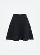 Short knit skirt in zig-zag knit