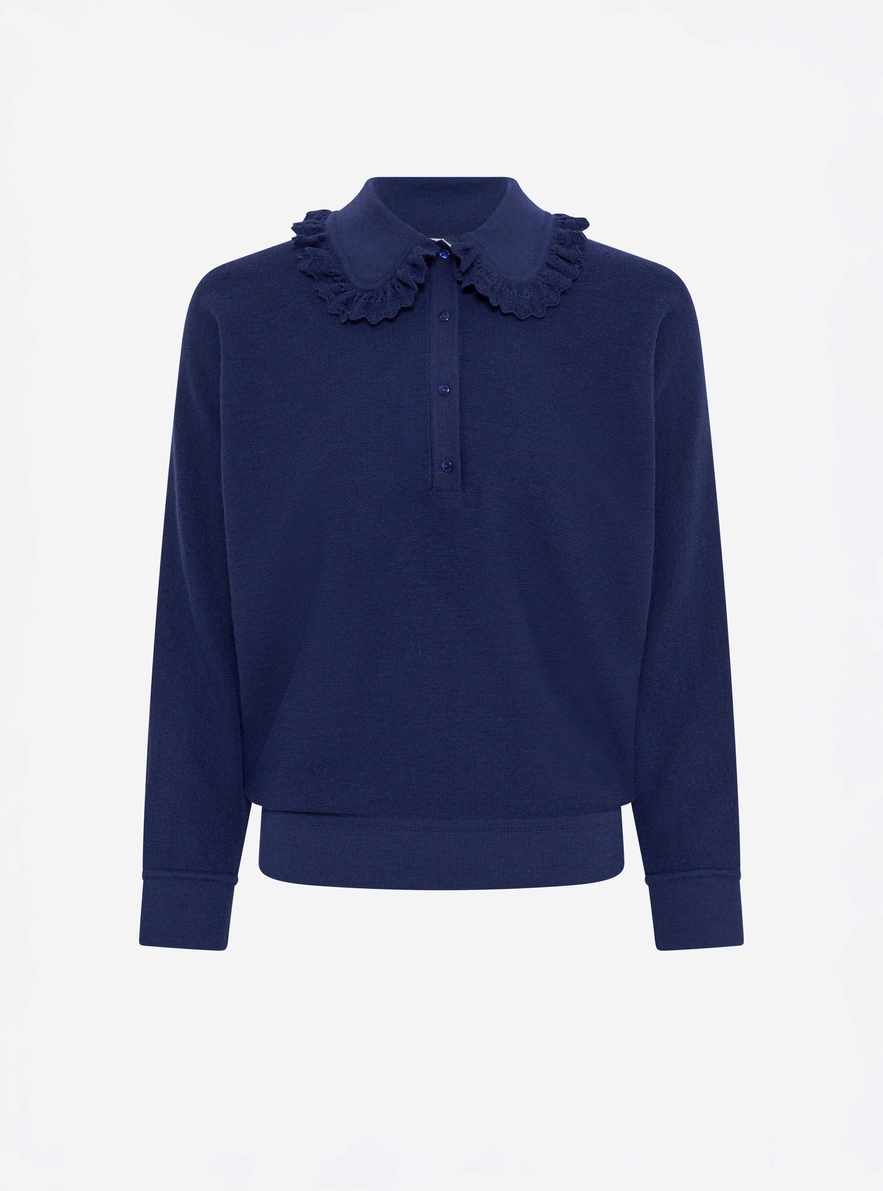 Top ample col dentelle indigo - Molli_packshot