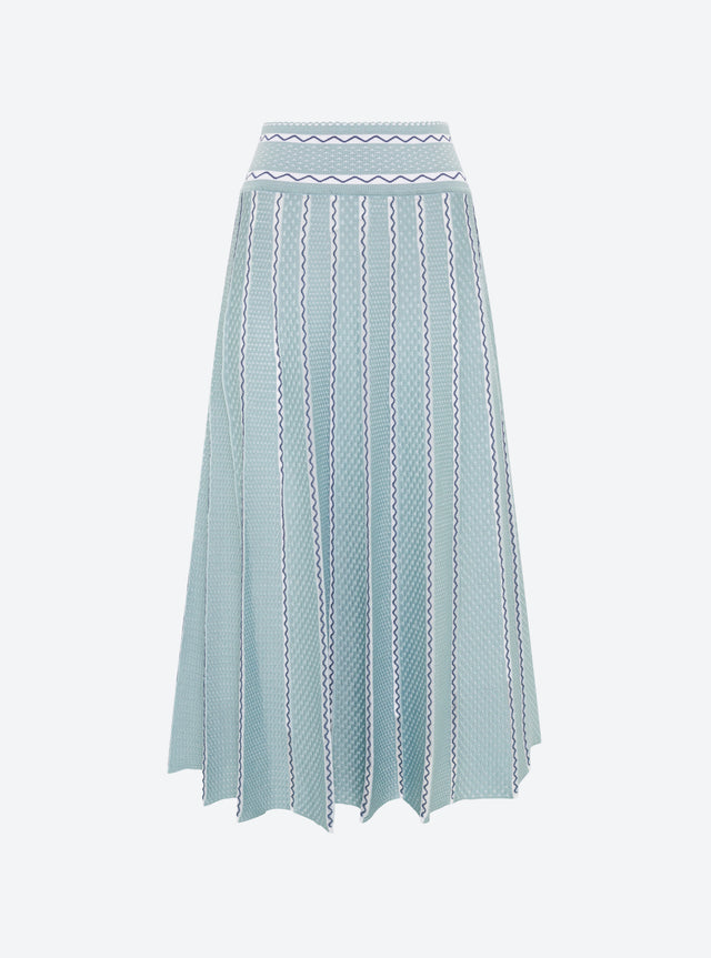 Long knit skirt colored details - Image principale