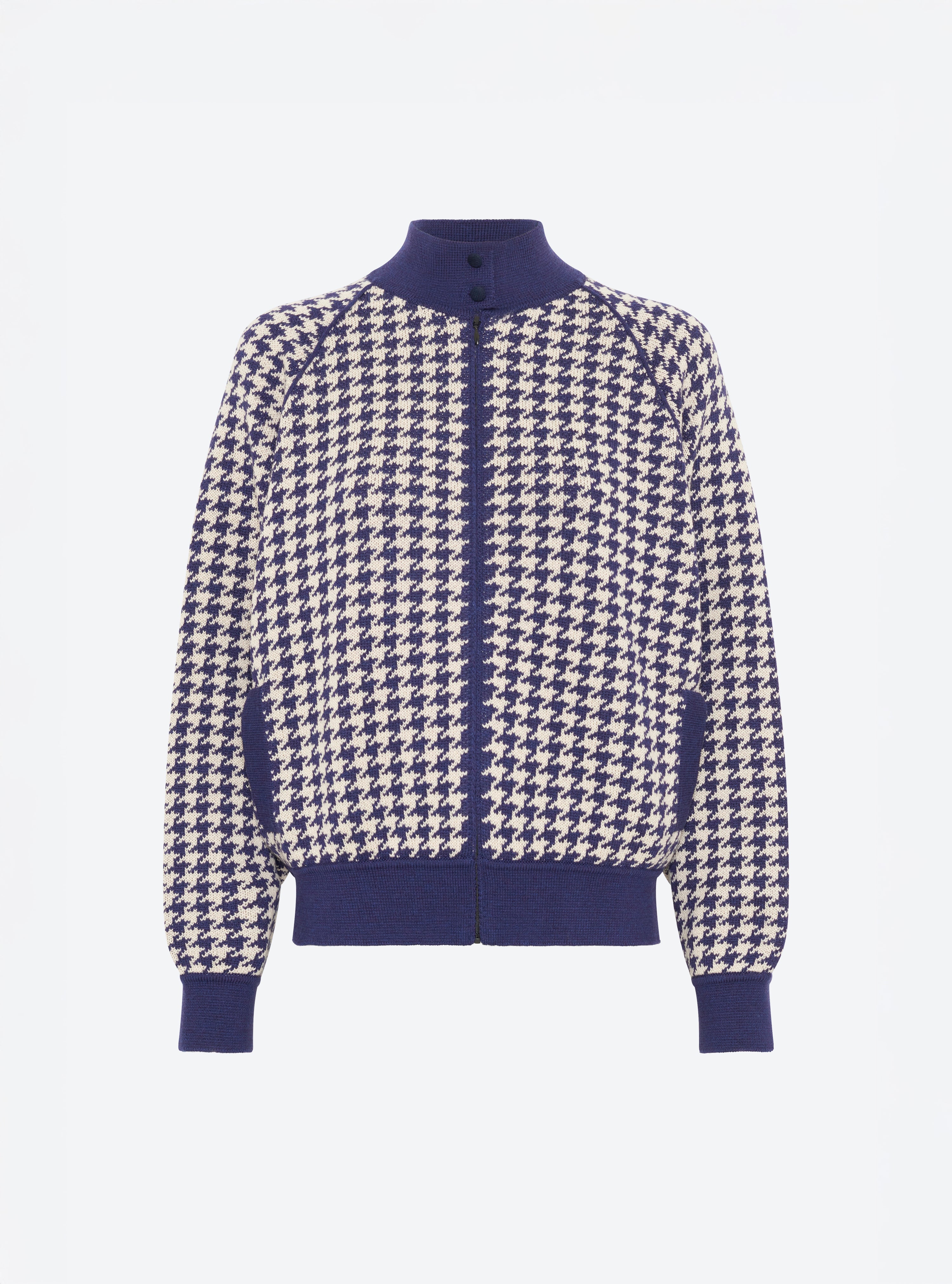 Veste ample zippée col montant indigo-dune - Molli_packshot