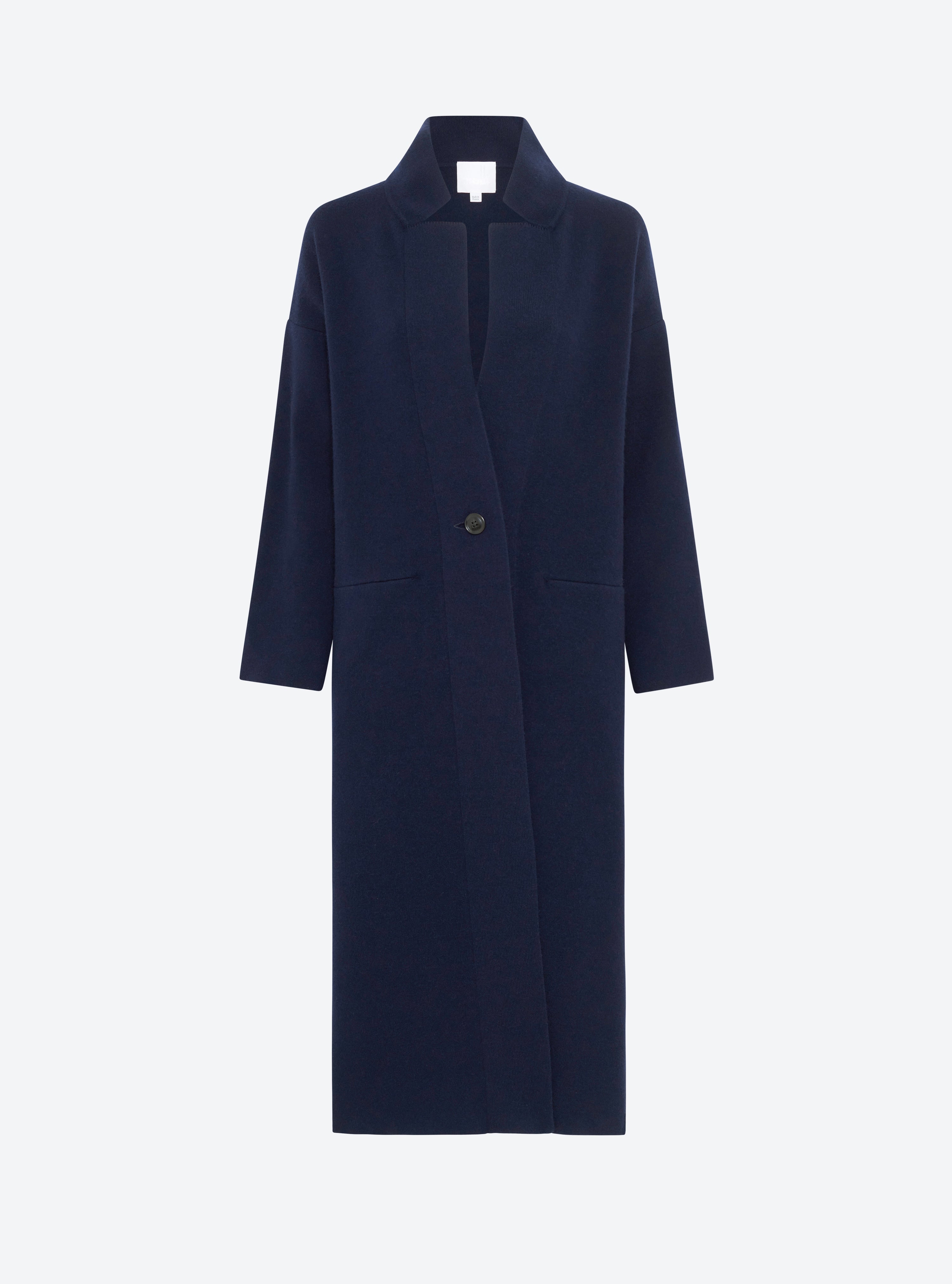 Manteau long en maille nuit - Molli_packshot
