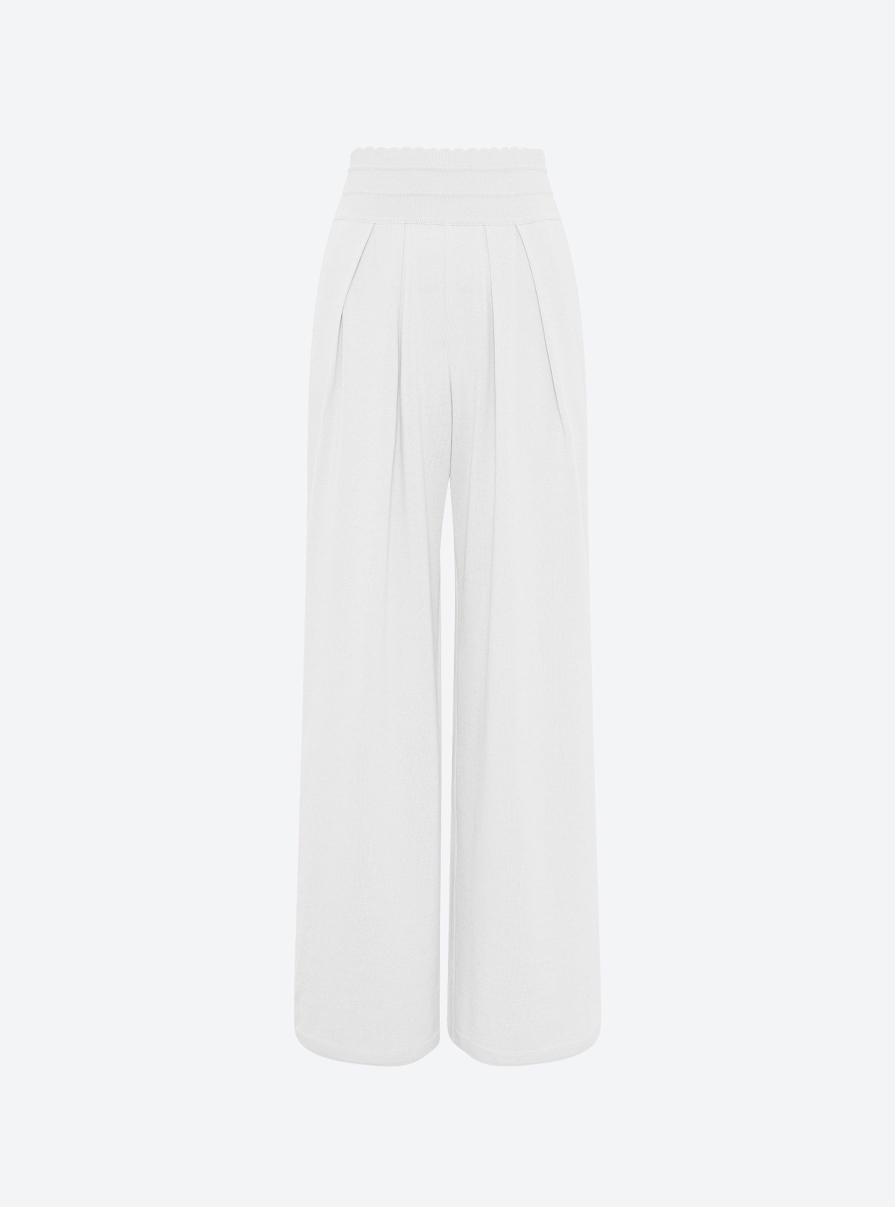 Pantalon fluide maille milk - Molli_packshot