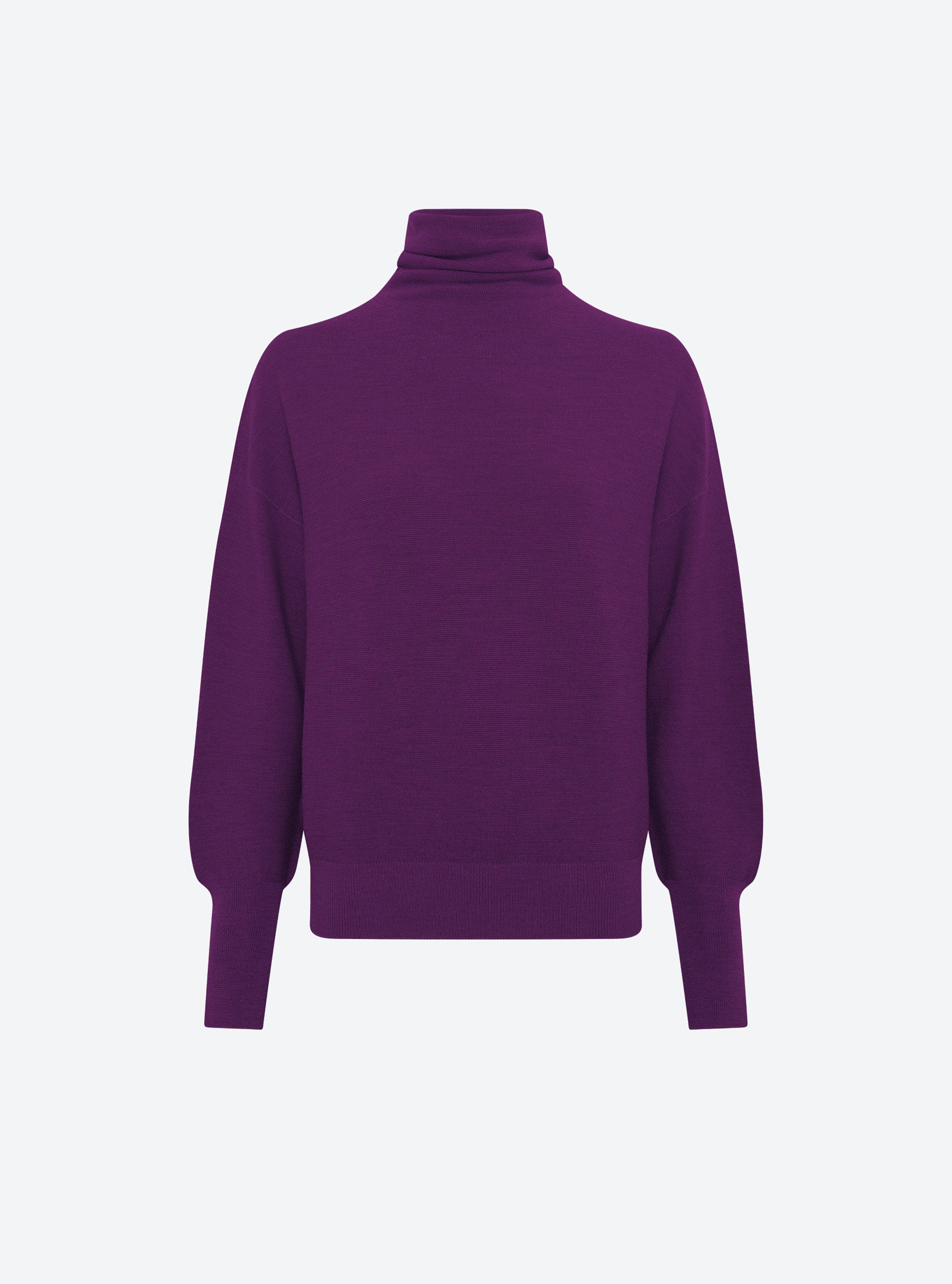 Pull fin col montant violet profond - Molli_packshot