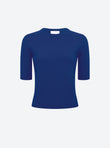 Top fin maille manches coudes