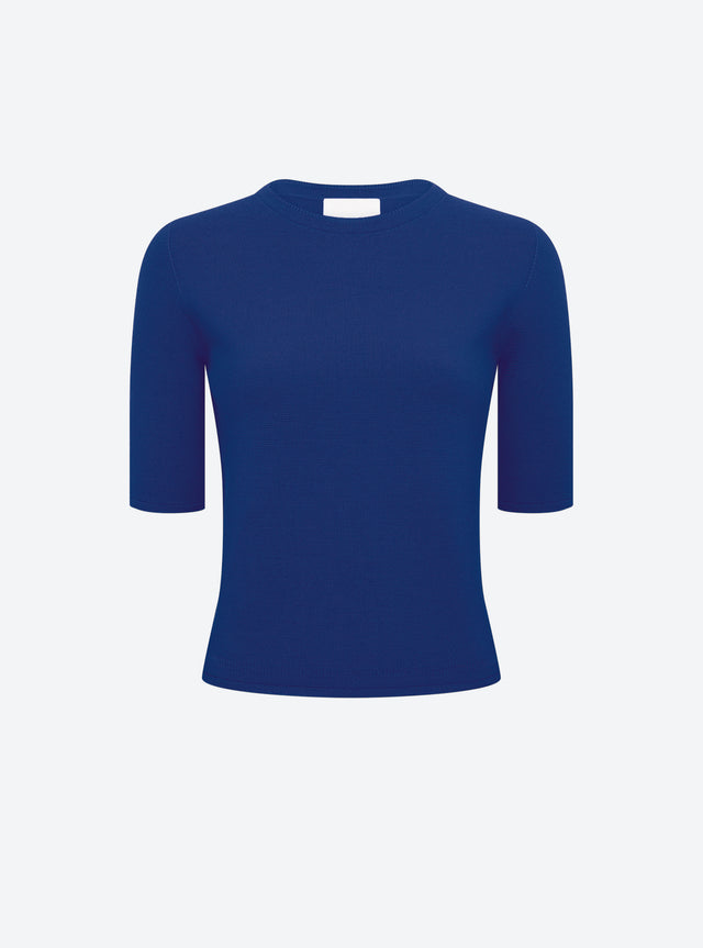 Top fin maille manches coudes - Image principale