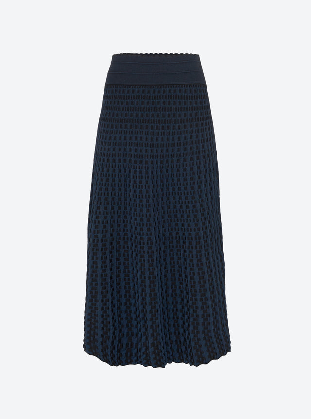 Fluid skirt in cannage knit - Image principale